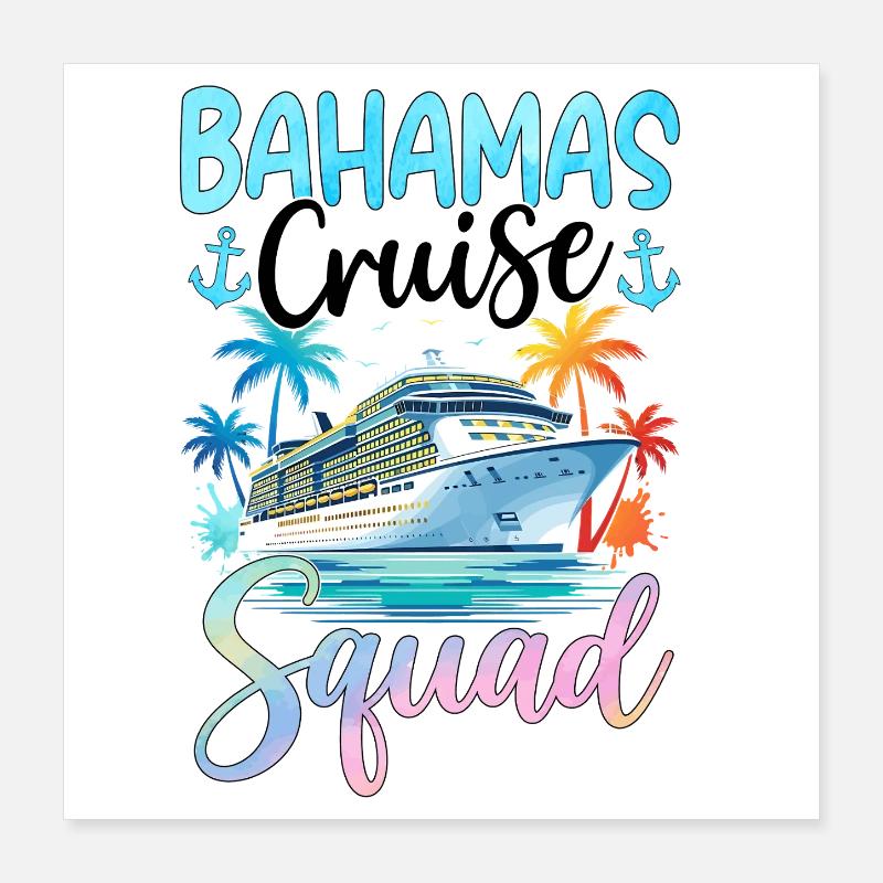 Équipe de croisière des Bahamas Poster 40 x 40 cm
