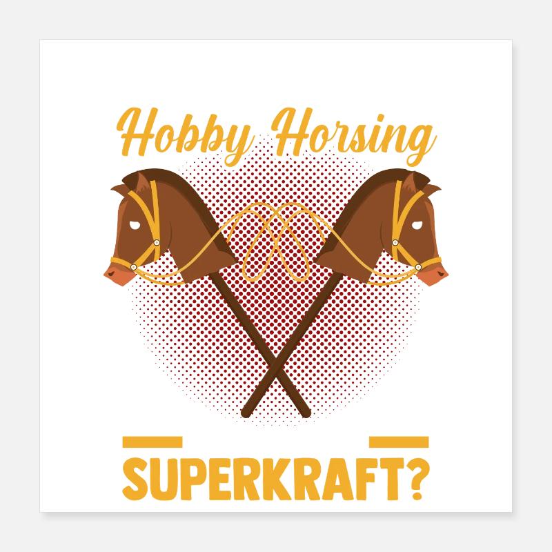 Steckenpferd Cheval de Hobby Cavalier Poster 40 x 40 cm