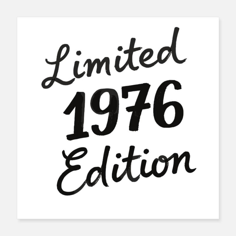 Vintage 1976 Geburtstag Script Edition Poster 40x40 cm