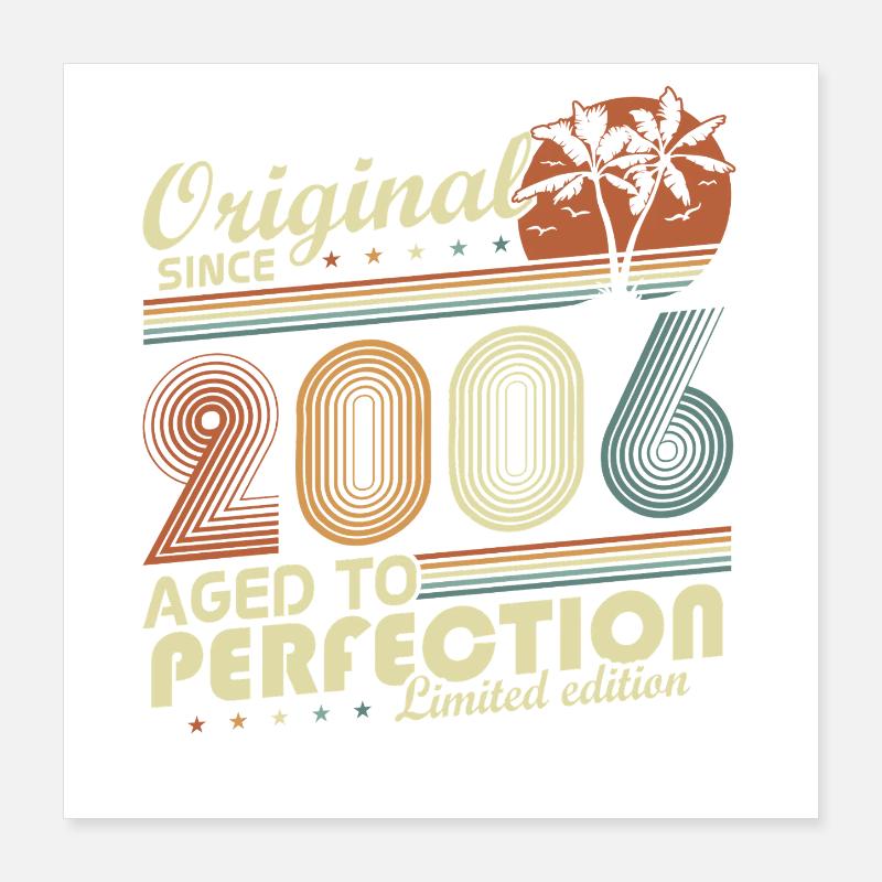 Original 2006 Vintage Retro Geburtstag Geschenk Poster 40 x 40 cm
