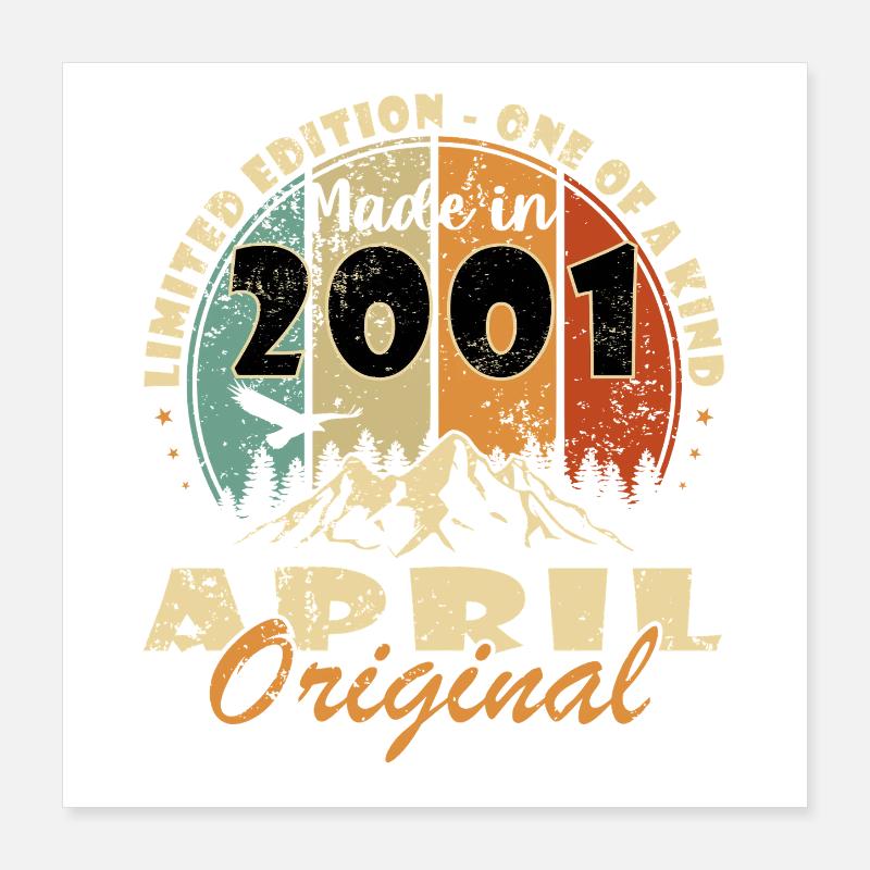 Édition rétro d’avril 2001 Poster 40 x 40 cm