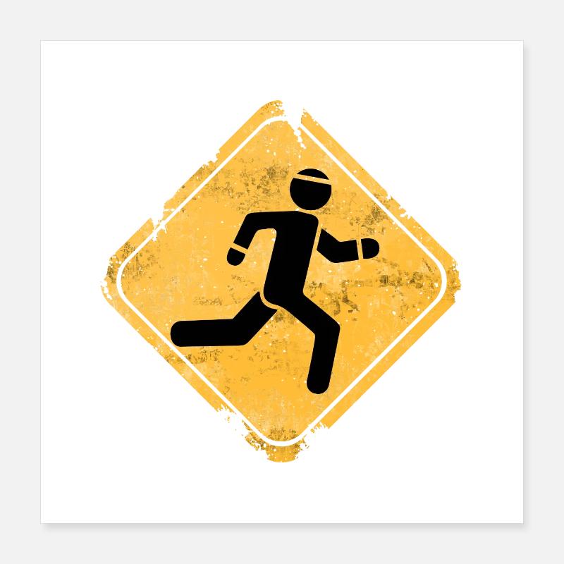Running Runner Signet Poster 16" x 16" (40x40 cm)