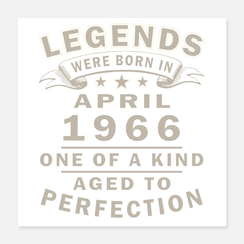 April 1966 Poster 40x40 cm