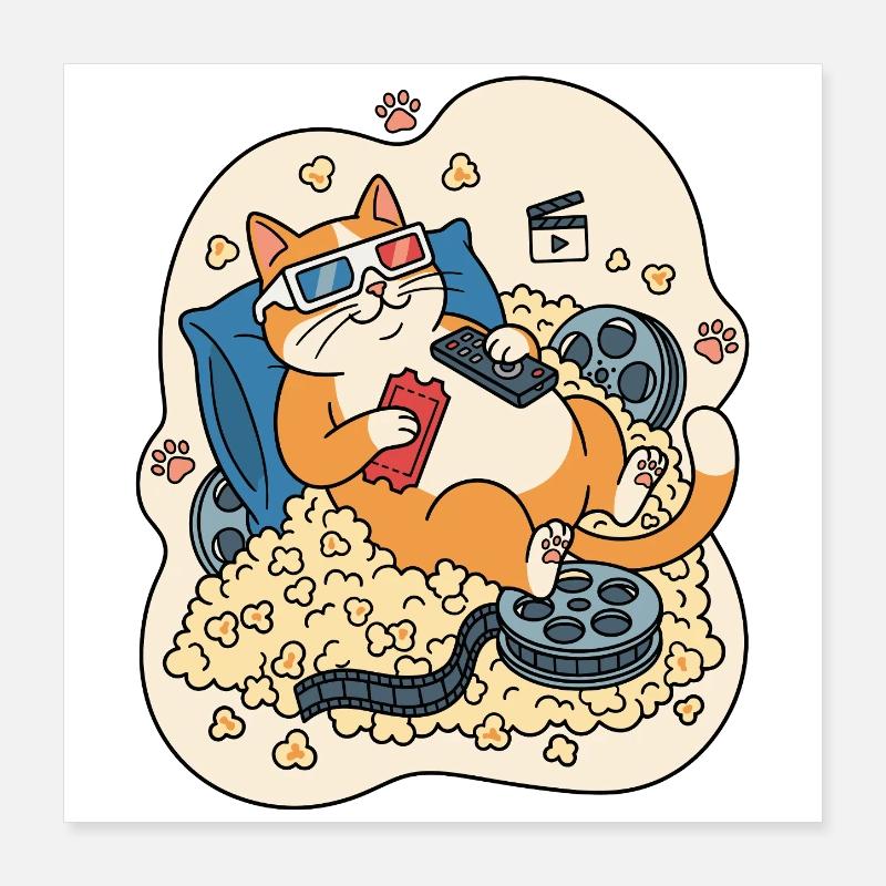 La gueule de bois du cinéma dans le paradis du pop-corn Poster 40 x 40 cm