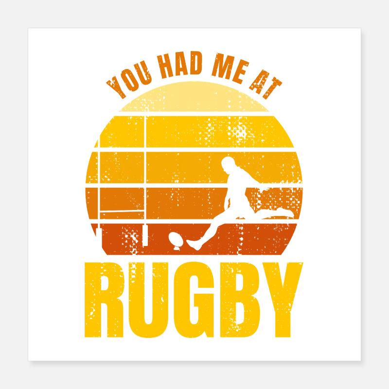 Rugbyspruch Poster 40x40 cm
