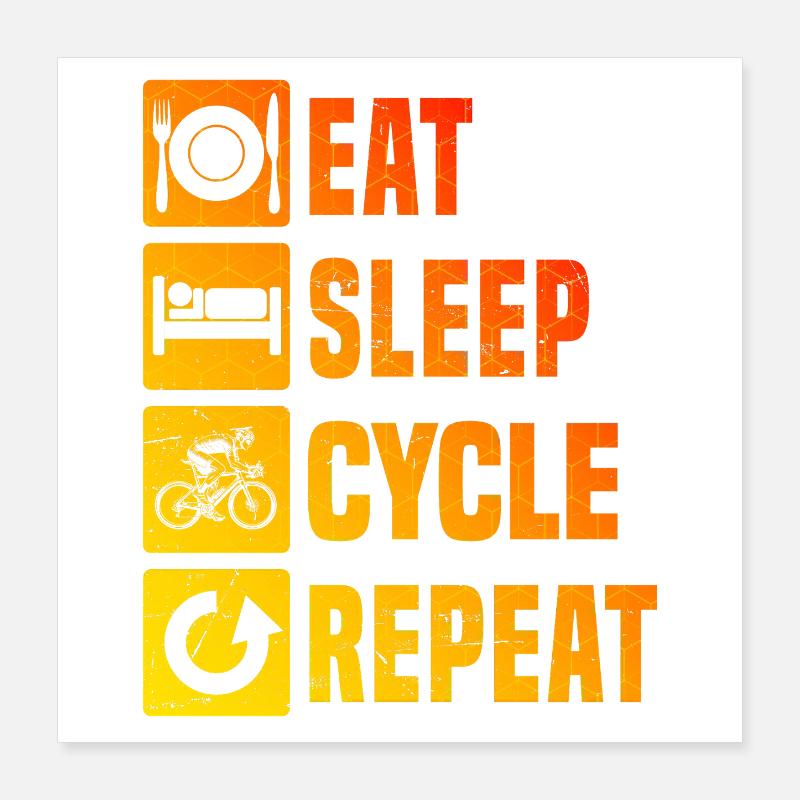 Idée cadeau pour un vélo de route avec vélo de route Poster 40 x 40 cm