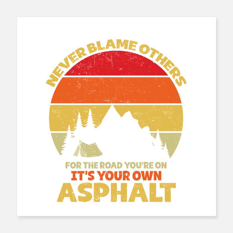 Camping Scouts Bergwanderung Waldcamper Poster 40x40 cm