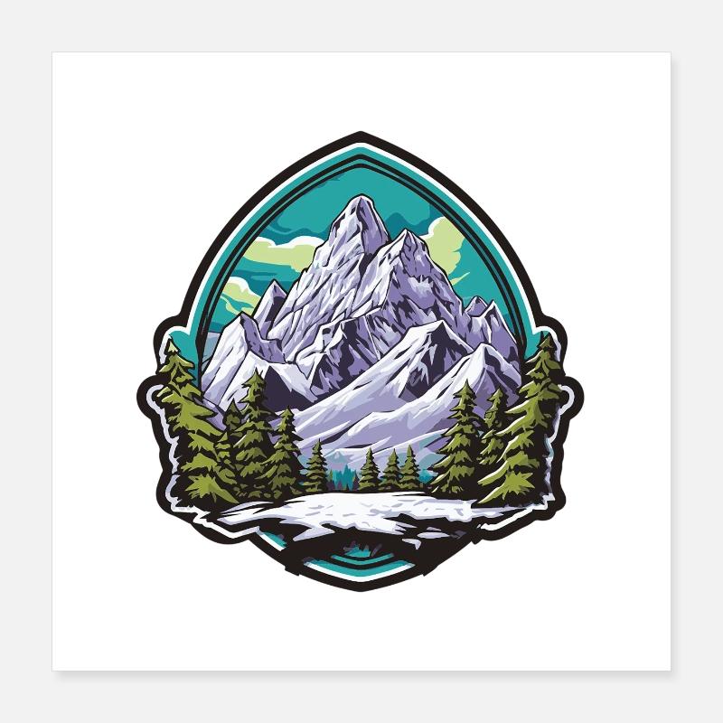 Monts de Berge Poster 40 x 40 cm