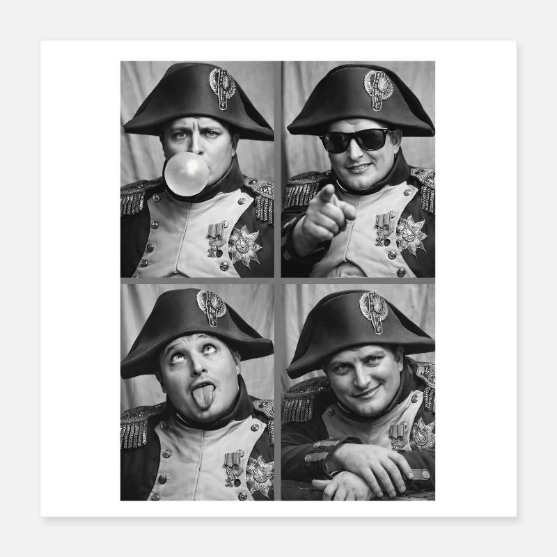 Collage de pièces Napoléon Grimace Poster 40 x 40 cm