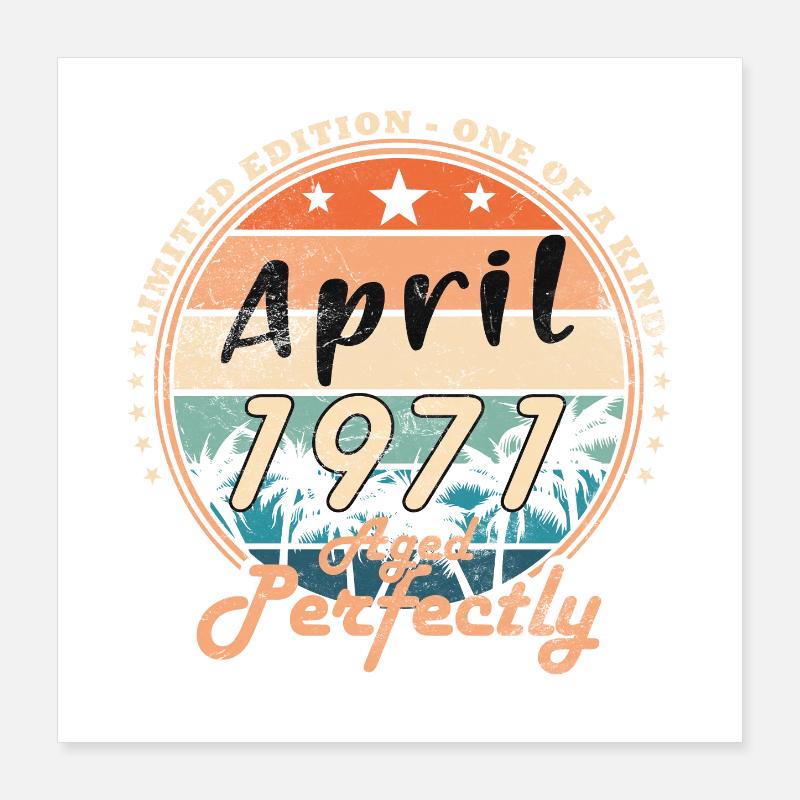 April 1971 Poster 16" x 16" (40x40 cm)