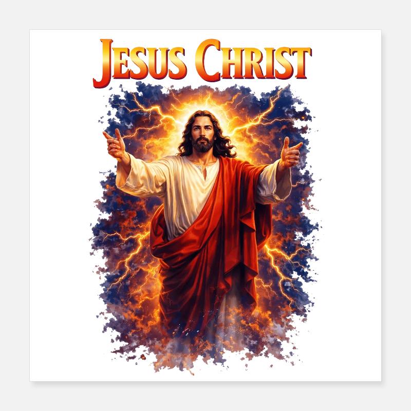 Portrait de Jésus-Christ Poster 40 x 40 cm