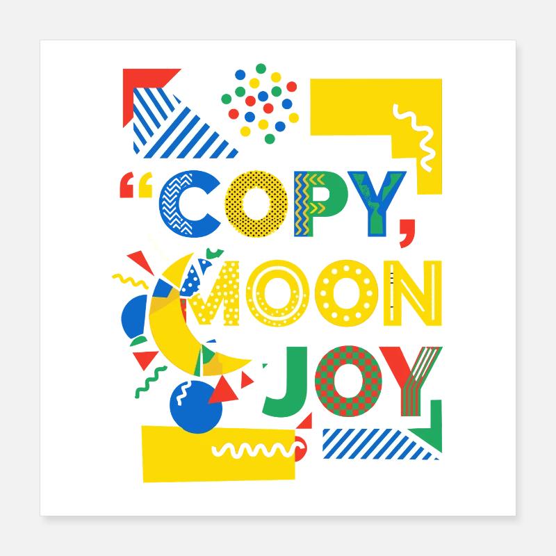 Explosion de couleurs de Moon Joy Pop Art Poster 40 x 40 cm