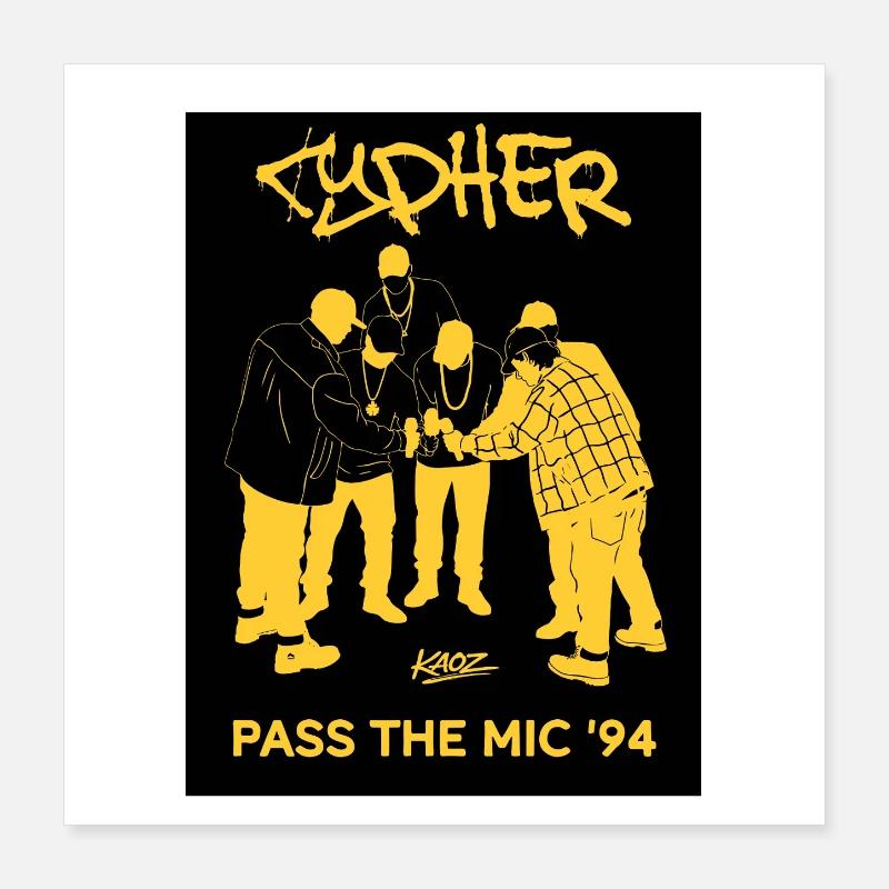 Pass the Mic ’94 – Circle Poster 40x40 cm