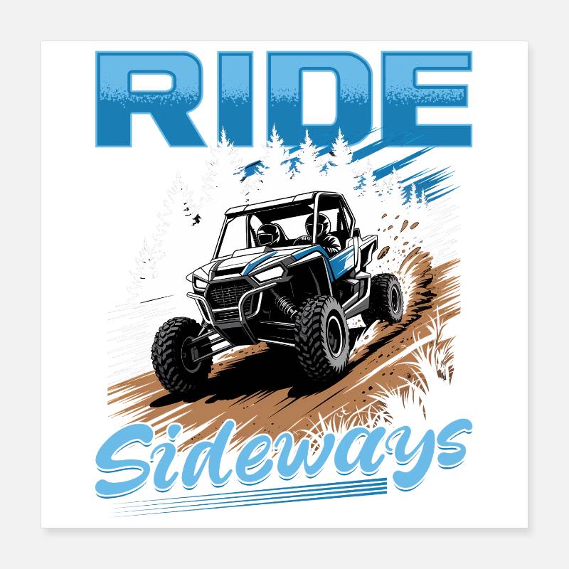 UTV Off Road 4 Wheeler Side by side Poster 40x40 cm