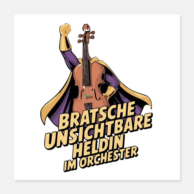 Bratsche - Unsichtbare Heldin Im Orchester Poster 40x40 cm