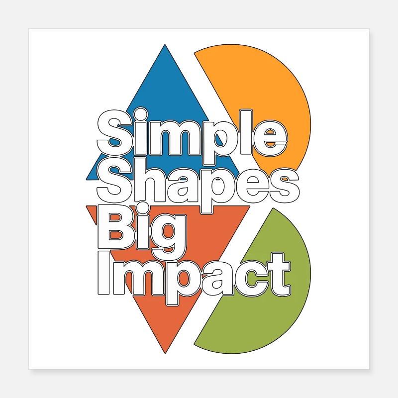 Designer de logo Formes simples Big Creative Designer Poster 40 x 40 cm