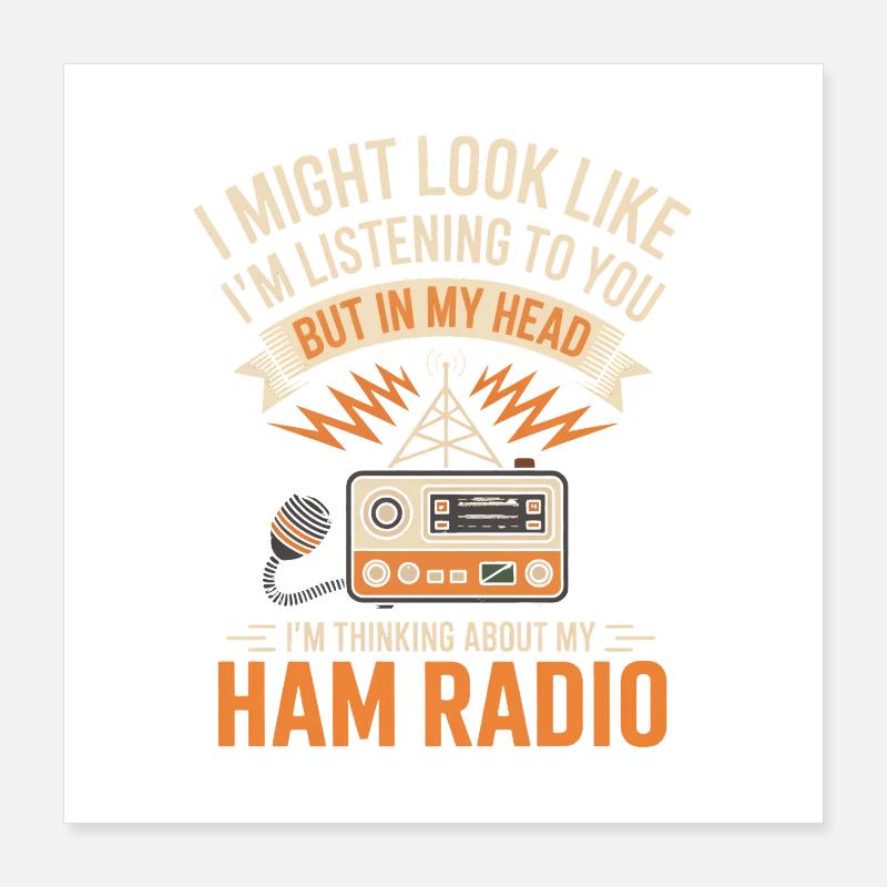 Amateurfunk-Grafik-Tee Poster 40x40 cm