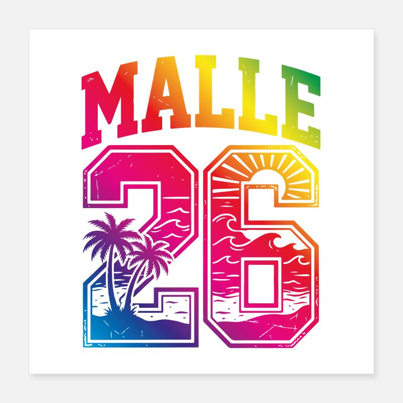 Malle 2026 Maillot Multicolore Poster 40 x 40 cm