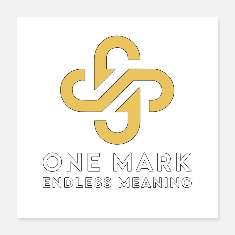 Designer de logos One Mark Endless Graphiste Poster 40 x 40 cm