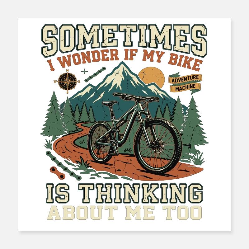 Aventure VTT à Spruch Poster 40 x 40 cm