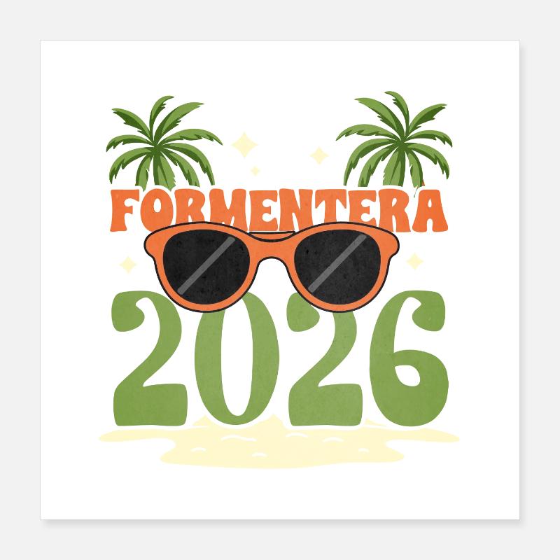 Formentera 2026 Poster 40 x 40 cm