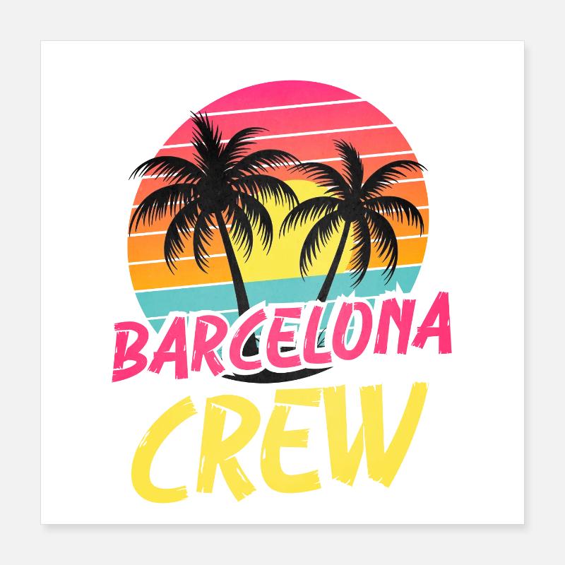 Barcelone Crew Poster 40 x 40 cm
