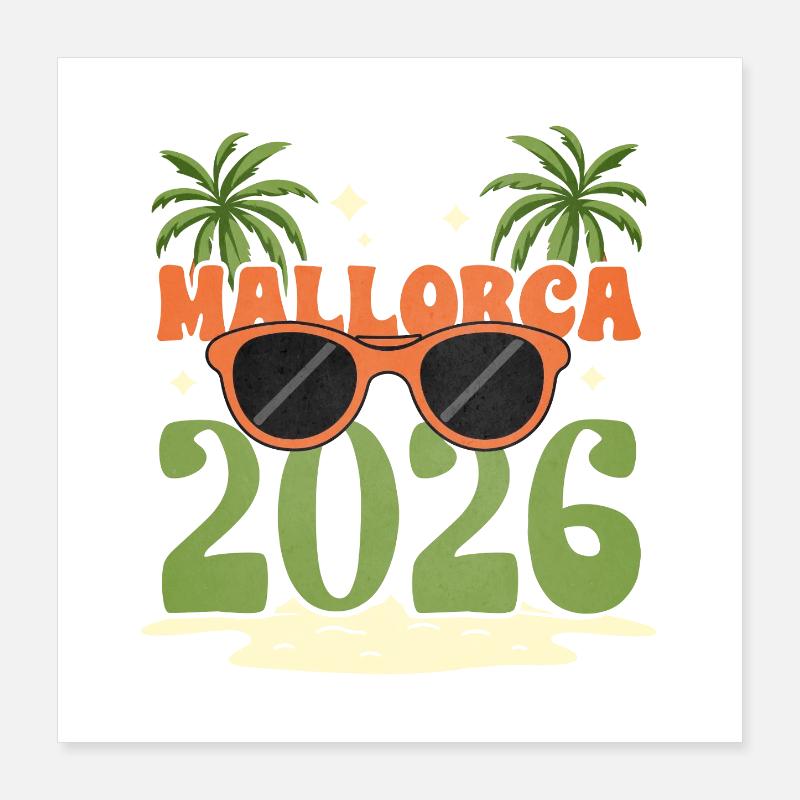 Mallorca 2026 Poster 40x40 cm