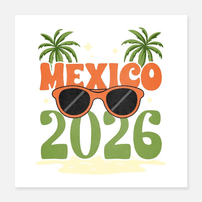 Mexiko 2026 Poster 40x40 cm
