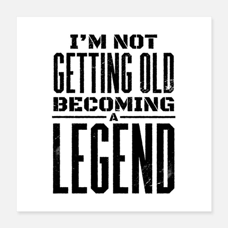 Conception de la légende Poster 40 x 40 cm