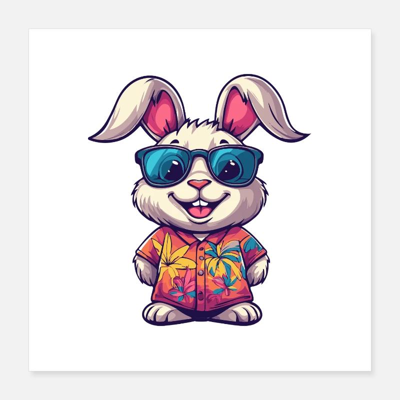 Bunny Comic Holiday Poster 40 x 40 cm