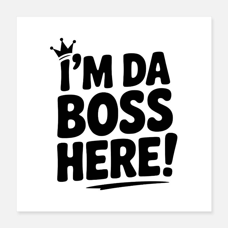 Ich bin hier! Poster 40x40 cm