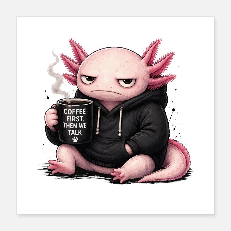 Sweat à capuche Coffee Dragon Pull Poster 40 x 40 cm