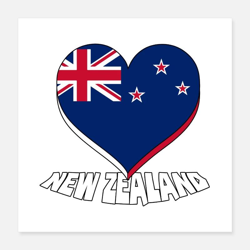 Nouvelle-Zélande Poster 40 x 40 cm
