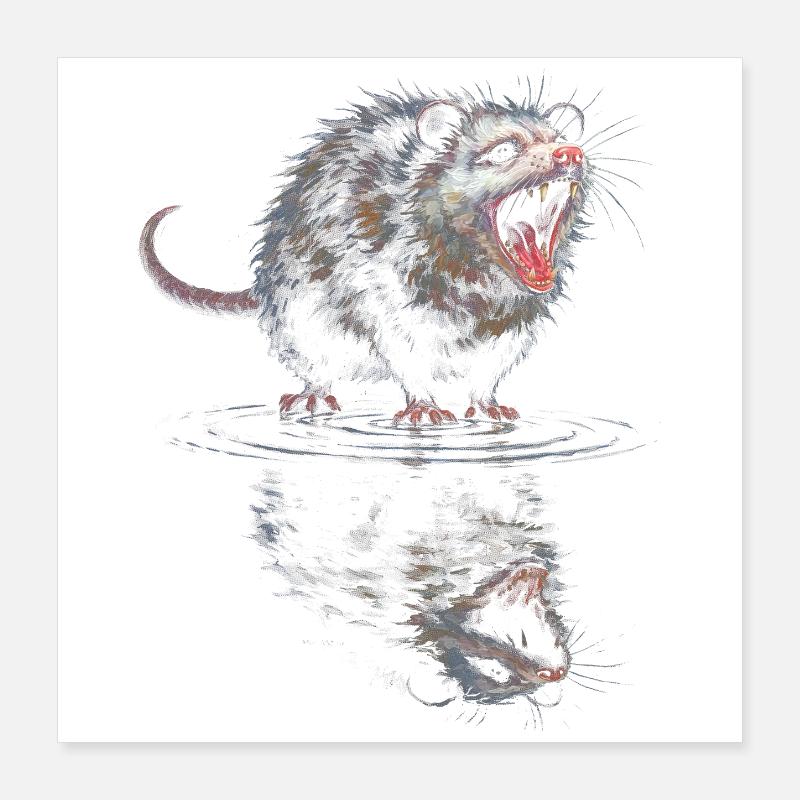 Wasserotter Brüller Poster 40x40 cm