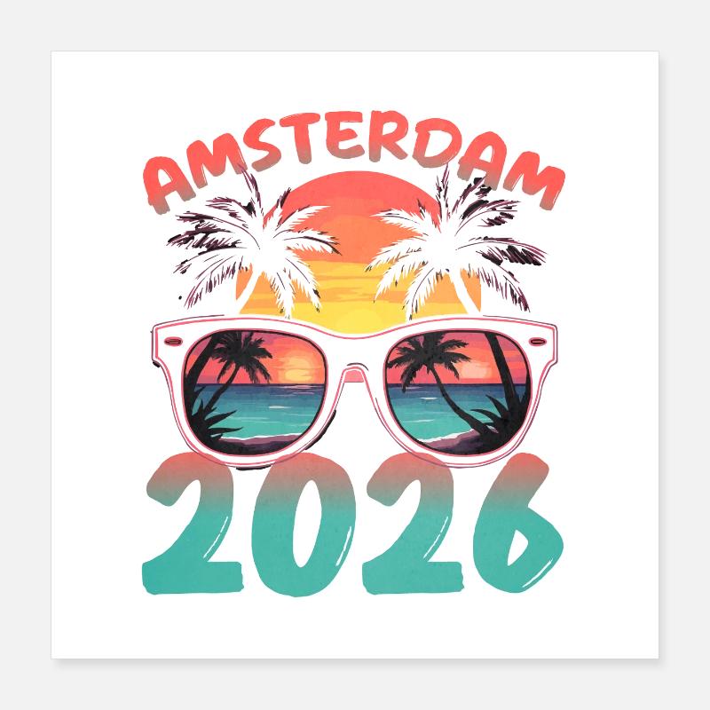 Amsterdam 2026 Poster 40x40 cm