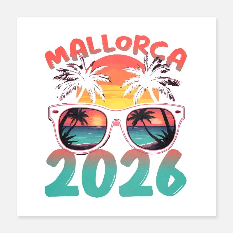 Mallorca 2026 Poster 40x40 cm