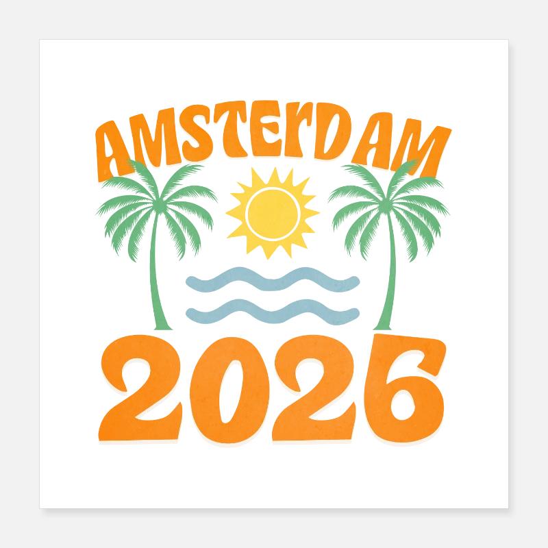 Amsterdam 2026 Poster 40x40 cm
