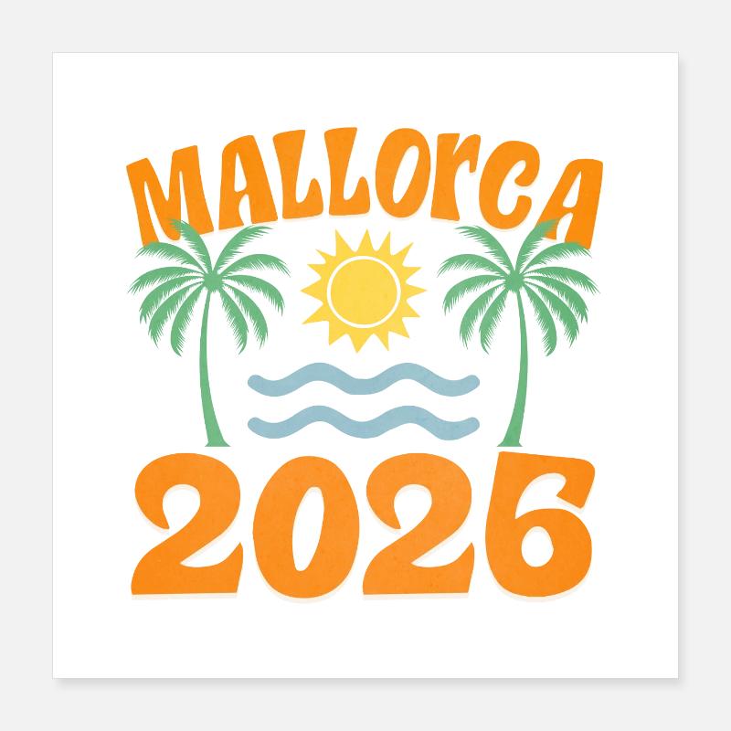 Mallorca 2026 Poster 40x40 cm