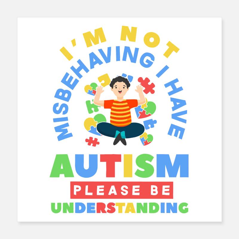Compréhension de l’autisme : Puzzle Hearts Poster 40 x 40 cm
