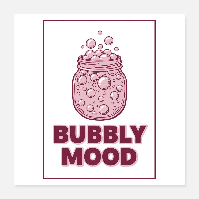 Sourdough Bubbly Mood Bread Backback Baker Bäcker-Ära Poster 40x40 cm