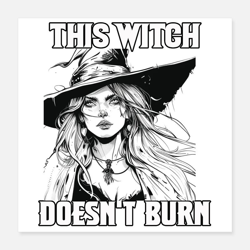 Beautiful Witch | Halloween Party Costume | Witchcraft Poster 16" x 16" (40x40 cm)