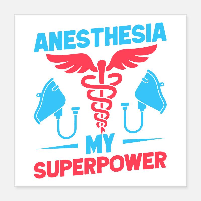 Anesthesiologist My Superpower Anesthesia Poster 16" x 16" (40x40 cm)