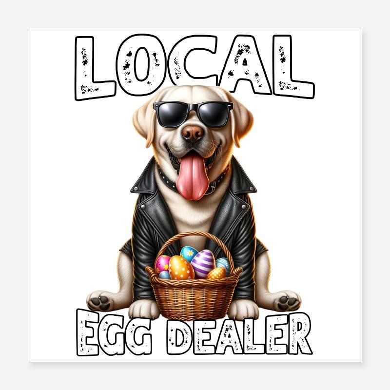 Easter Retriever Egg Dealer Poster 16" x 16" (40x40 cm)