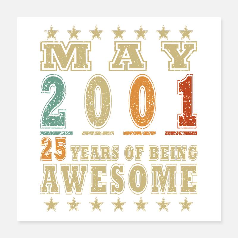 Mai 2001 : 25 ans d’Awesome Poster 40 x 40 cm