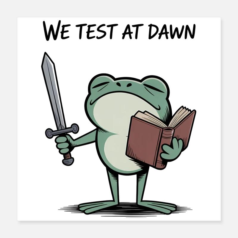 Wir testen beim Dawn Frog Knight Reading Poster 40x40 cm