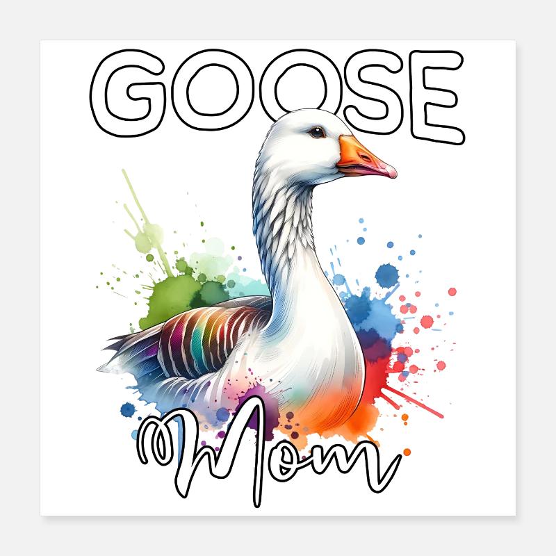 Gans Mama Poster 40x40 cm