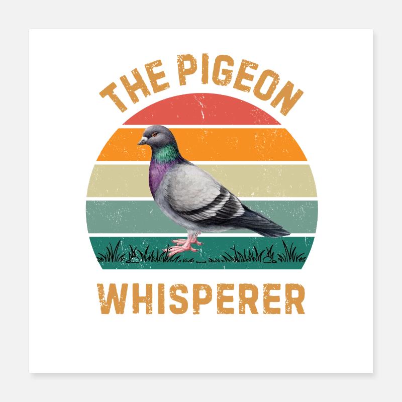 Chuchoteur de pigeons Poster 40 x 40 cm