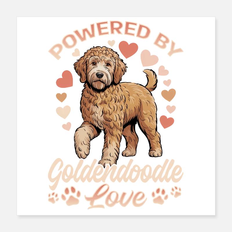 Race de chien Goldendoodle Poster 40 x 40 cm