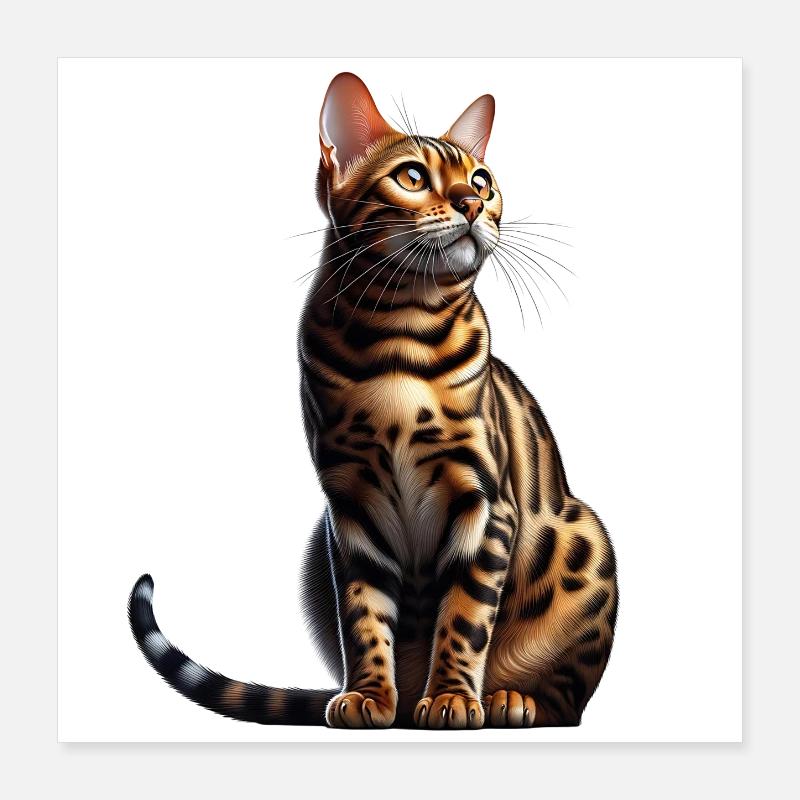 leopard cat Poster 16" x 16" (40x40 cm)
