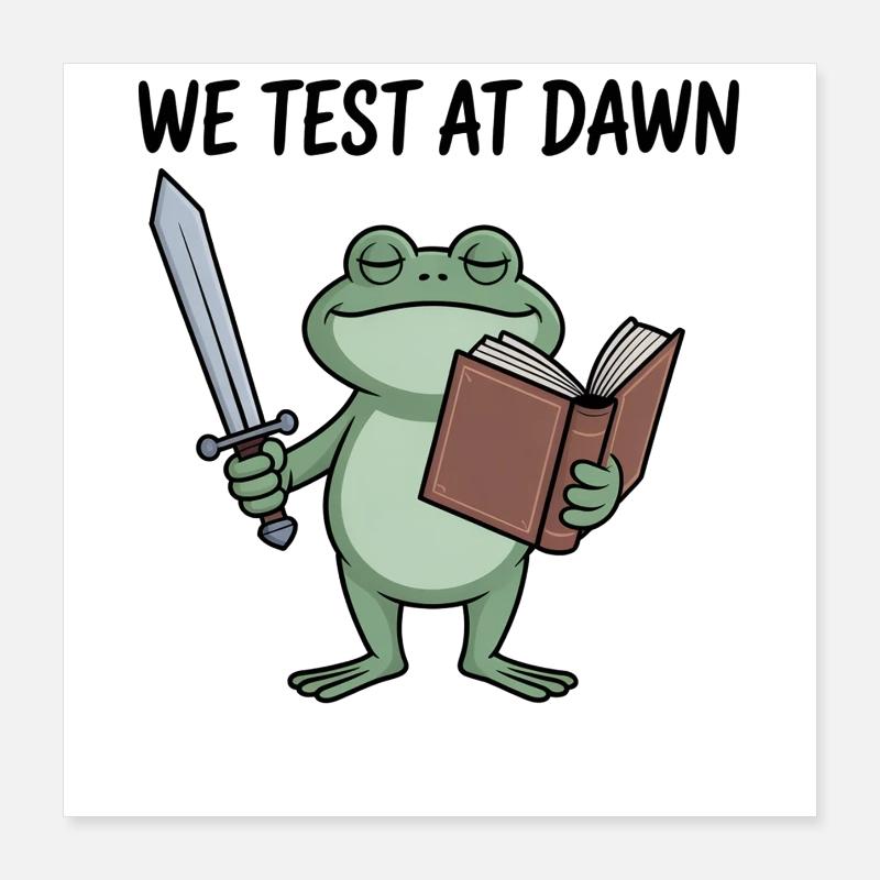 Dawn Quest Épée Grenouille & Livre Poster 40 x 40 cm